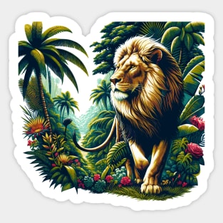 Jungle Lion Emperor King of the Jungle Lion Sticker